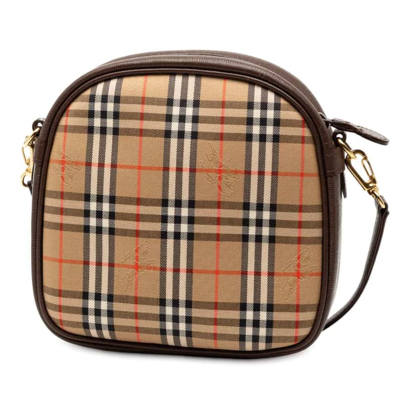 Burberry Haymarket Check Canvas Crossbody Brown Canvas Very good condition - Back View