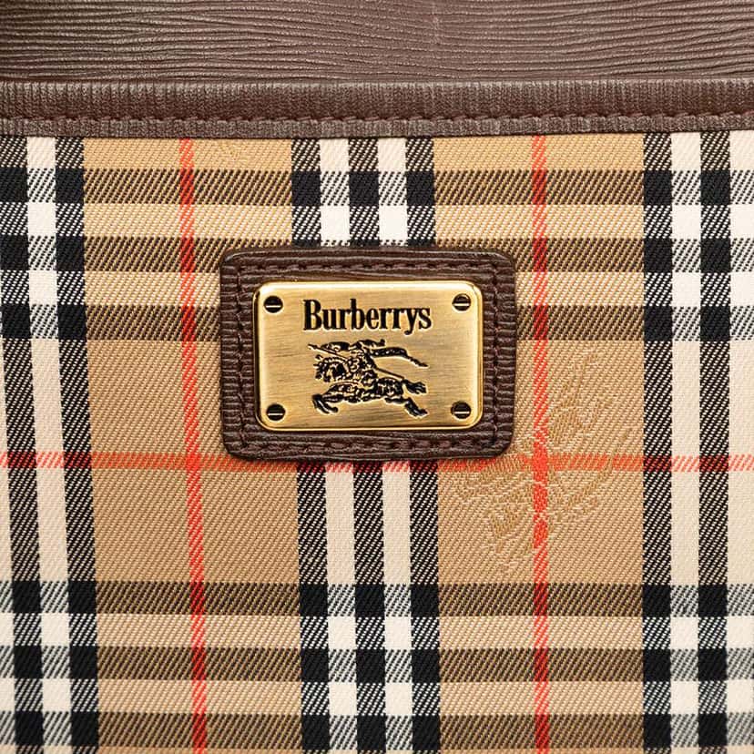 Burberry Haymarket Check Canvas Crossbody Brown Canvas Very good condition - Box View