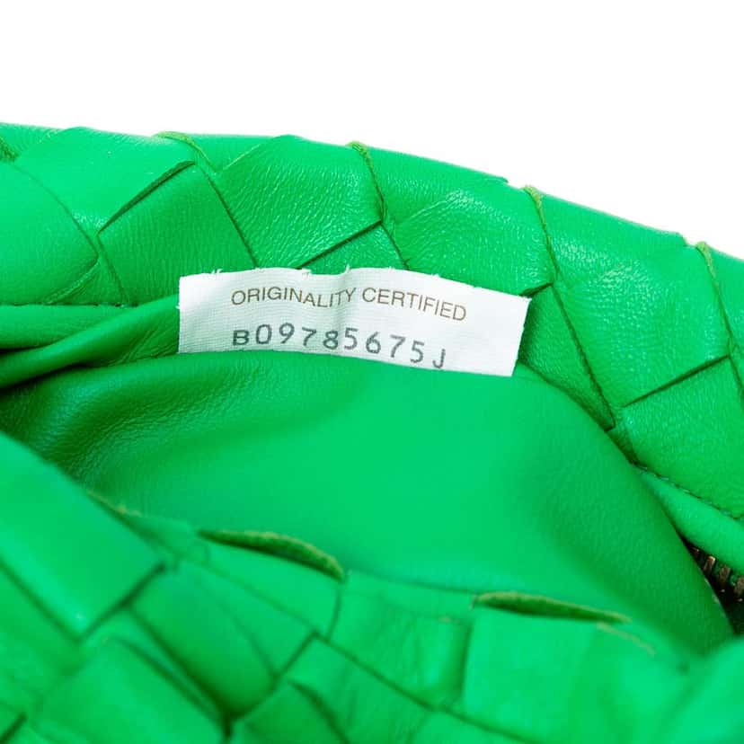 Bottega Veneta Mini Nappa Intrecciato Jodie Green Leather Very good condition - Box View