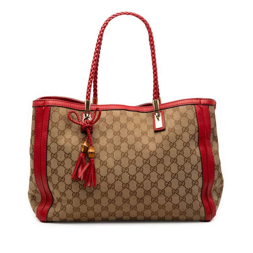 Gucci Medium GG Canvas Bella Tote Brown Canvas Very good condition - Front View