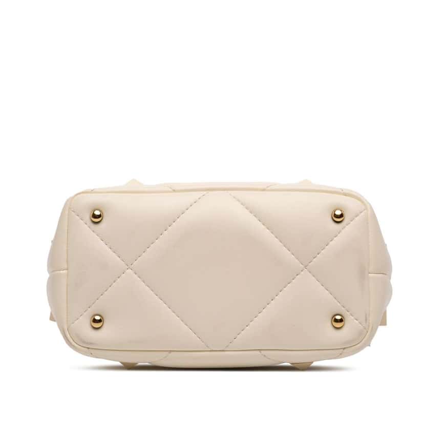 Valentino Small Nappa Roman Stud The Handle Bag White Leather Very good condition - Inside View