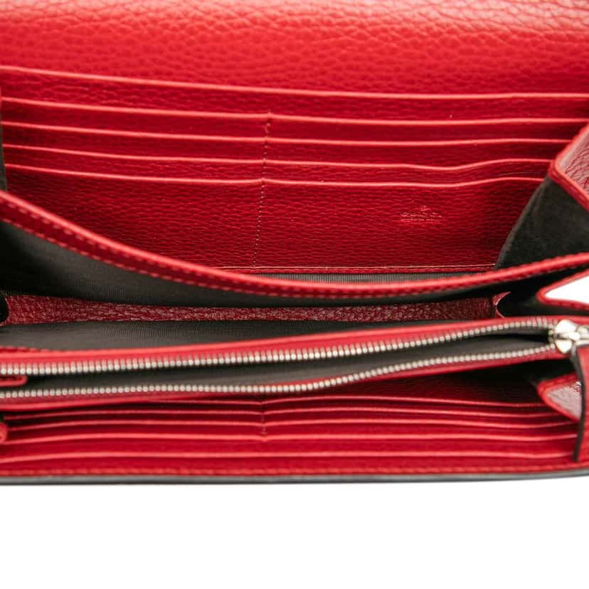 Gucci Leather Dionysus Wallet on Chain Red Leather Very good condition - Model View