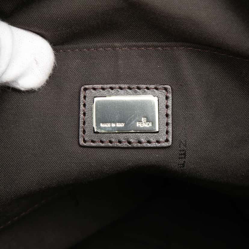 Fendi Zucchino Canvas Tote Brown Canvas Very good condition - Box View