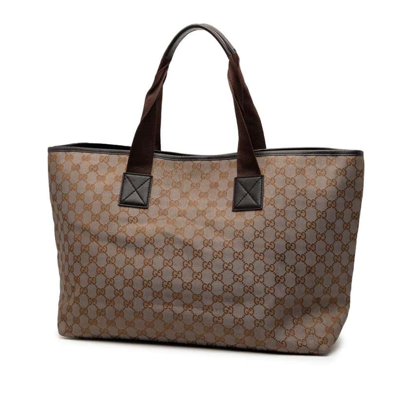 Gucci GG Canvas Tote Brown Canvas Very good condition - Back View