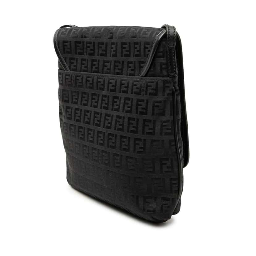 Fendi Zucchino Canvas Crossbody Black Canvas Very good condition - Back View