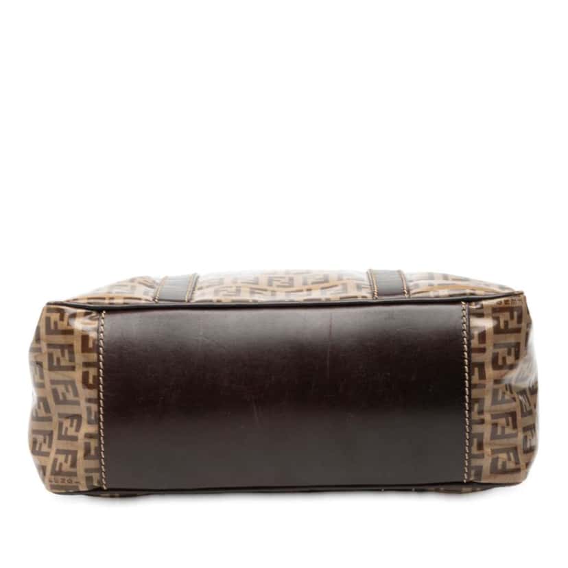 Fendi Zucchino Crystal Handbag Brown Canvas Very good condition - Inside View