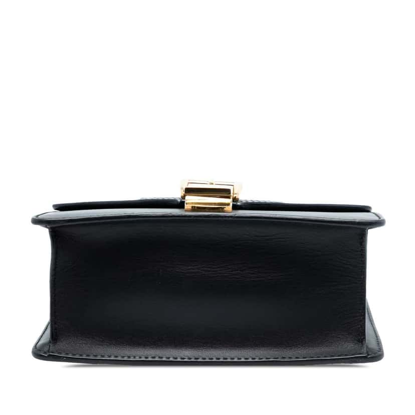 Gucci Mini Leather Web Sylvie Chain Crossbody Black Leather Very good condition - Inside View