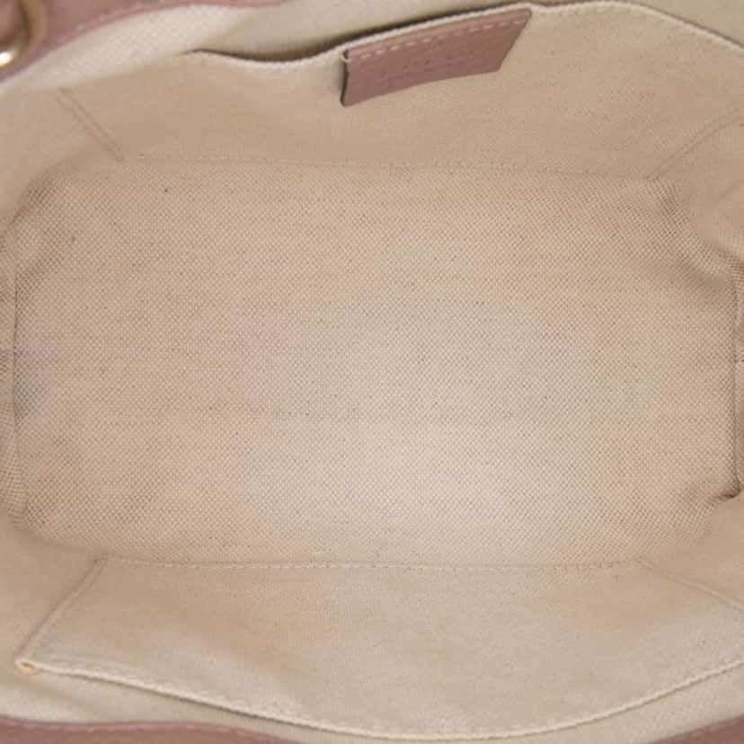 Gucci Mini Calfskin Bamboo Shopper Satchel Pink Leather Very good condition - Model View