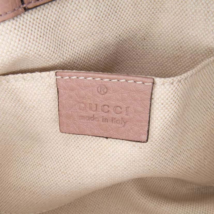 Gucci Mini Calfskin Bamboo Shopper Satchel Pink Leather Very good condition - Box View