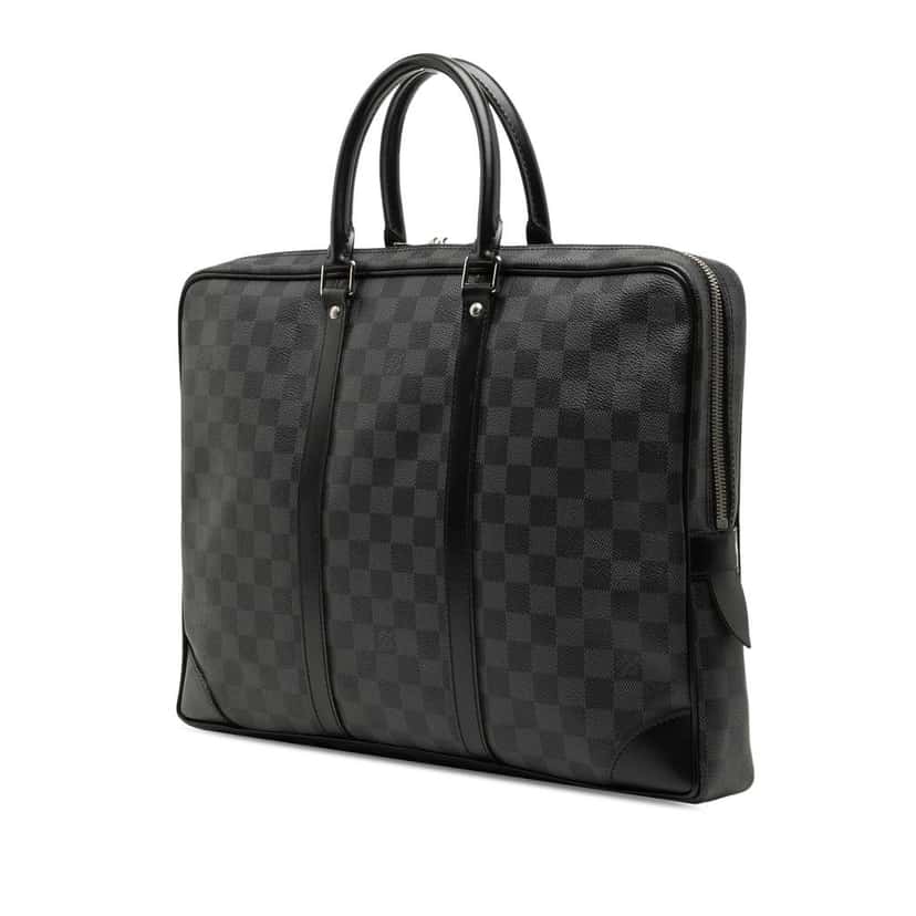 Louis Vuitton Damier Graphite Porte Documents Voyage PM Black Very good condition - Back View