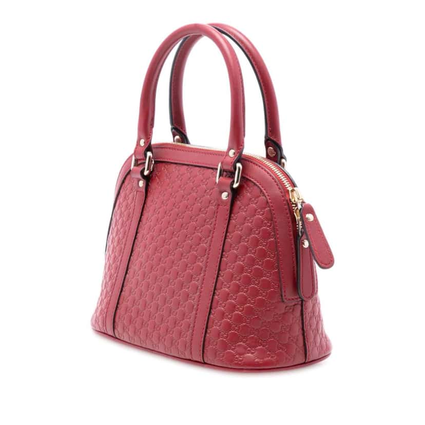Gucci Mini Microguccissima Dome Satchel Red Leather Very good condition - Back View