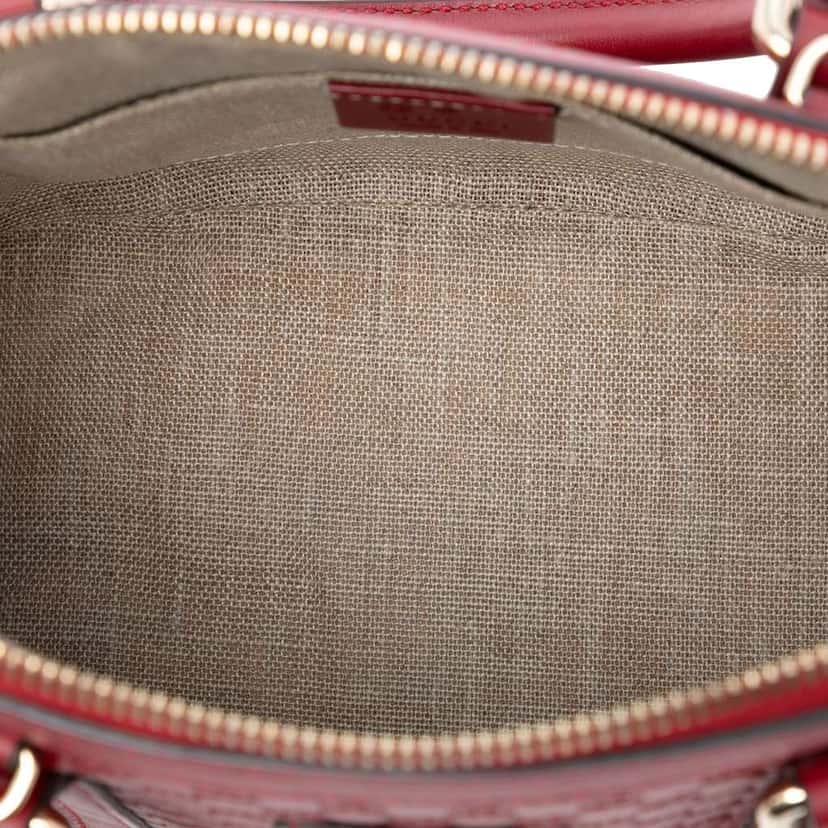 Gucci Mini Microguccissima Dome Satchel Red Leather Very good condition - Model View