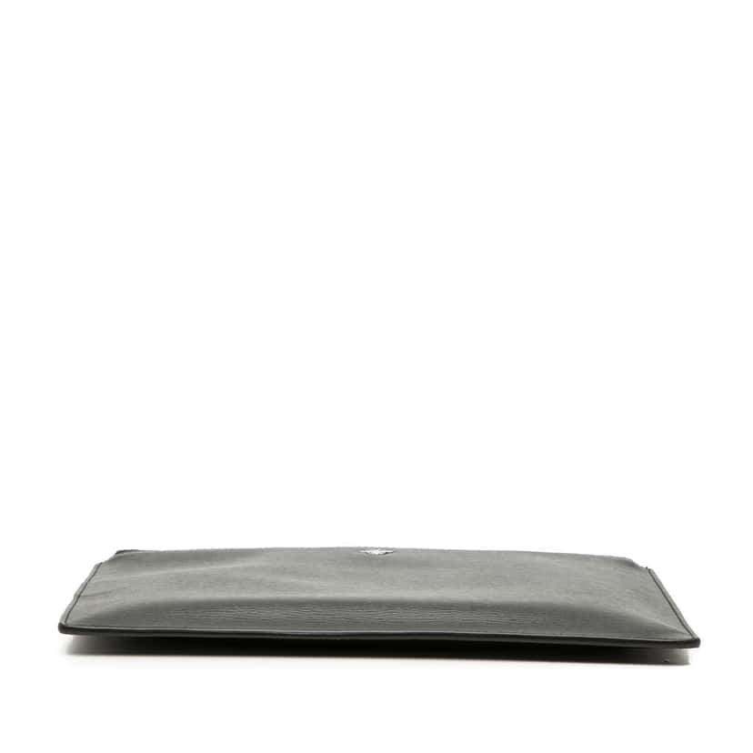 Dior Leather Bee Zip Top Pouch Black Leather Very good condition - Inside View