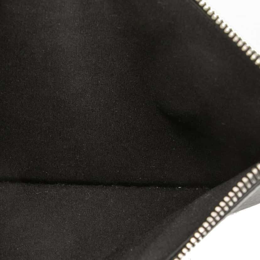 Dior Leather Bee Zip Top Pouch Black Leather Very good condition - Model View
