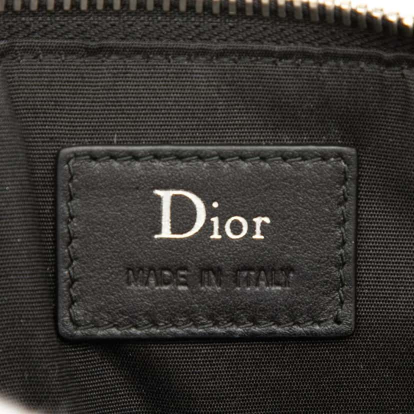 Dior Leather Bee Zip Top Pouch Black Leather Very good condition - Box View