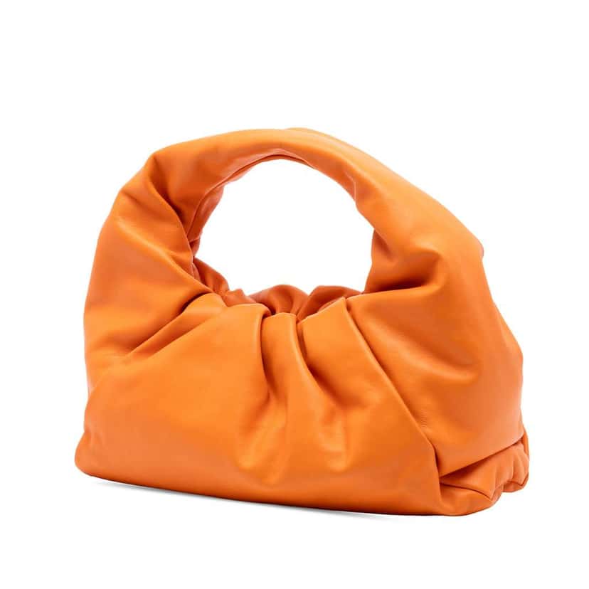 Bottega Veneta Lambskin The Shoulder Pouch Orange Leather Very good condition - Back View