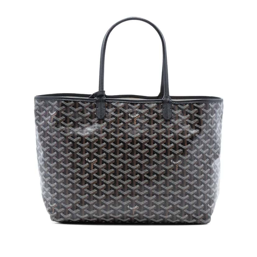 Goyard Goyardine Saint Louis PM Black Canvas Very good condition - Front View