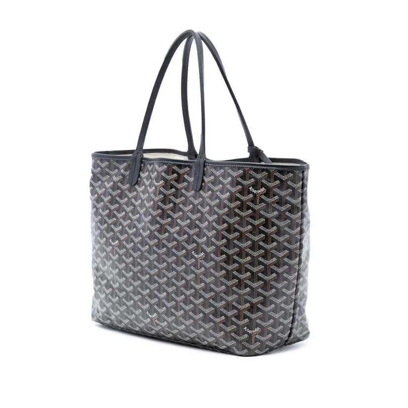 Goyard Goyardine Saint Louis PM Black Canvas Very good condition - Back View