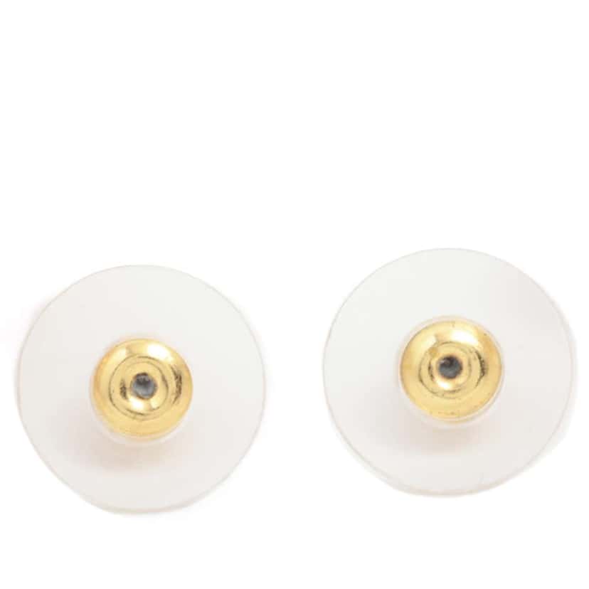 Chanel CC Gold Plated Resin Earrings Gold Metal Very good condition - Box View