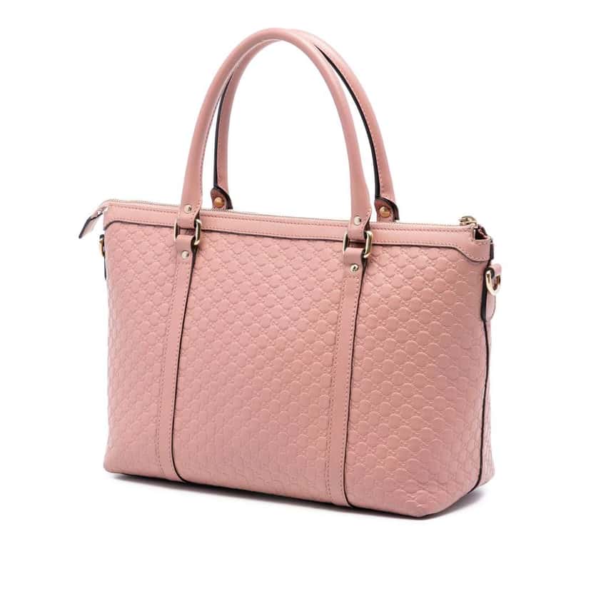 Gucci Small Microguccissima Joy Satchel Pink Leather Very good condition - Back View