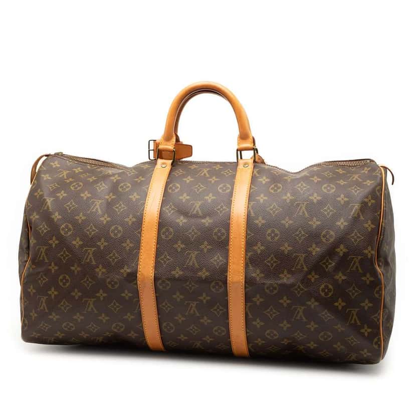 Louis Vuitton Monogram Keepall 55 Brown Fair condition - Back View