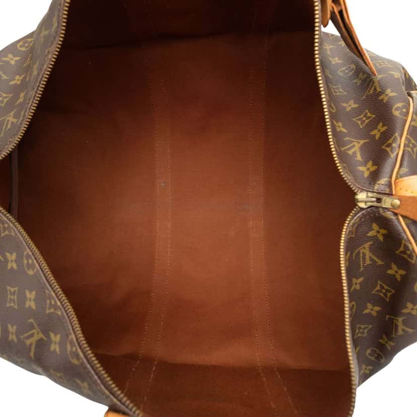 Louis Vuitton Monogram Keepall 55 Brown Fair condition - Model View