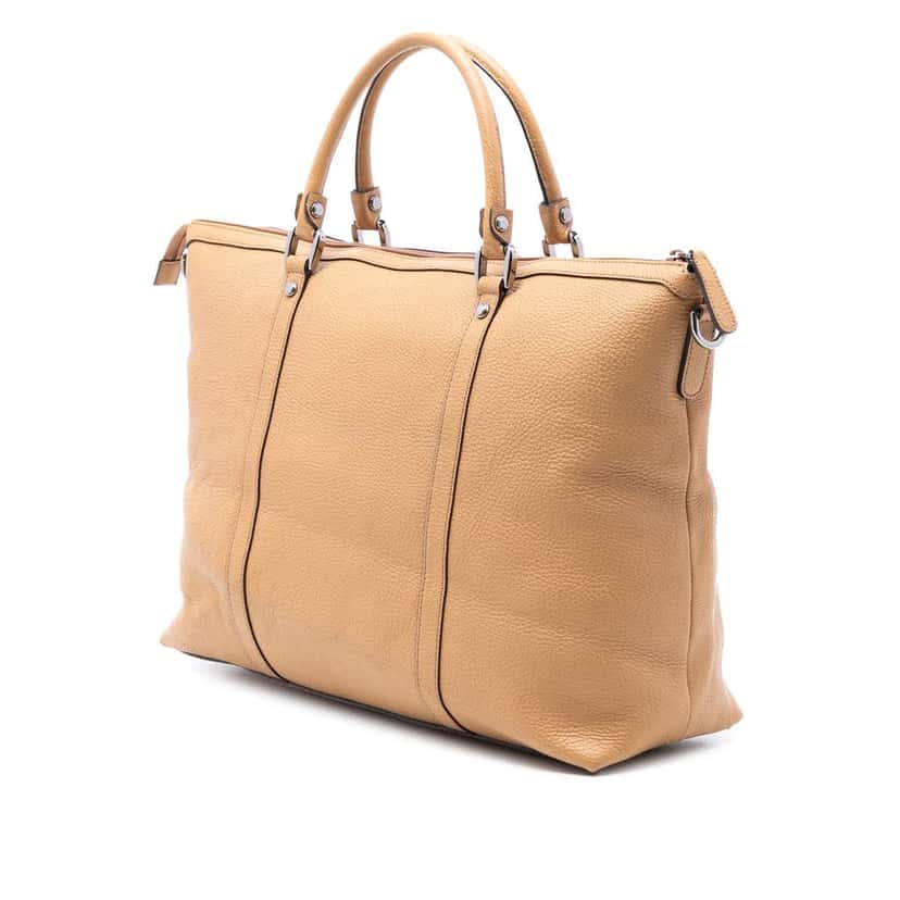 Gucci Leather GG Charm Satchel Brown Leather Very good condition - Back View