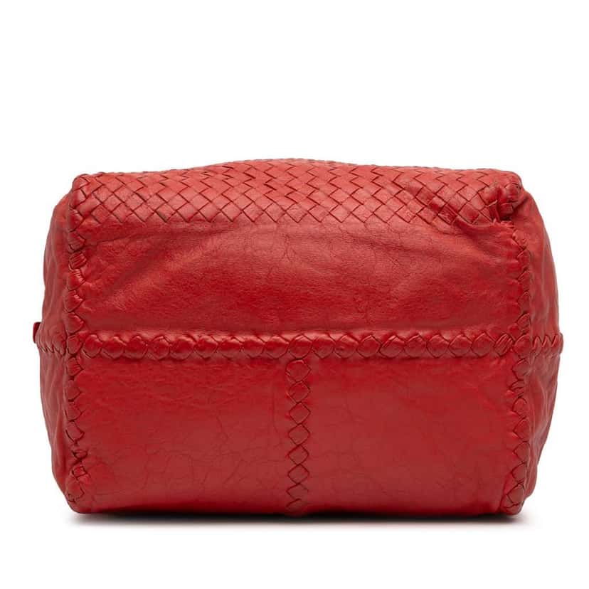 Bottega Veneta Nappa Intrecciato Cube Tote Red Leather Very good condition - Inside View