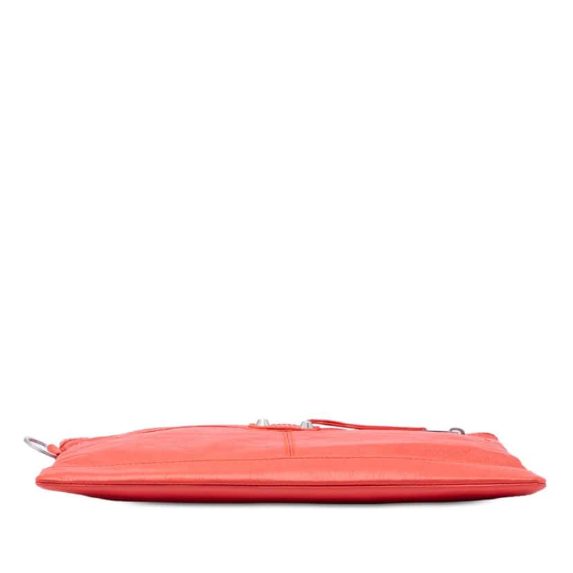 Balenciaga Lambskin Motocross Classic Clip M Clutch Orange Leather Very good condition - Inside View