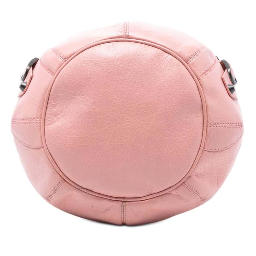 Balenciaga Mini Lambskin Motocross Giant 12 Pompon Bag Pink Leather Very good condition - Inside View