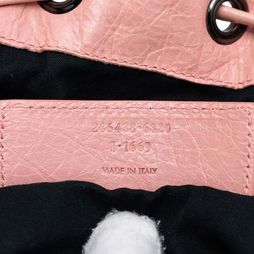 Balenciaga Mini Lambskin Motocross Giant 12 Pompon Bag Pink Leather Very good condition - Box View