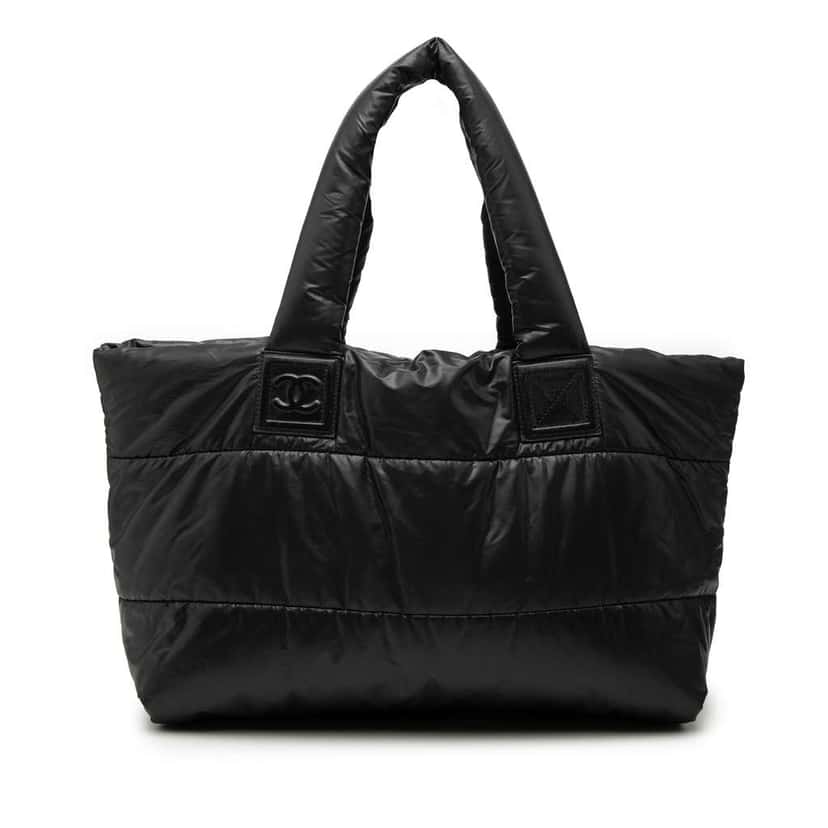Chanel Medium Quilted Nylon Coco Cocoon Tote Black Very good condition - Front View