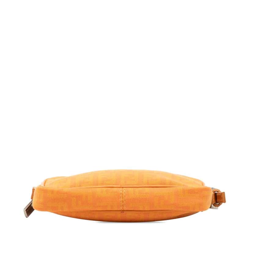 Fendi Mini Zucchino Canvas Zip Crossbody Orange Canvas Very good condition - Inside View