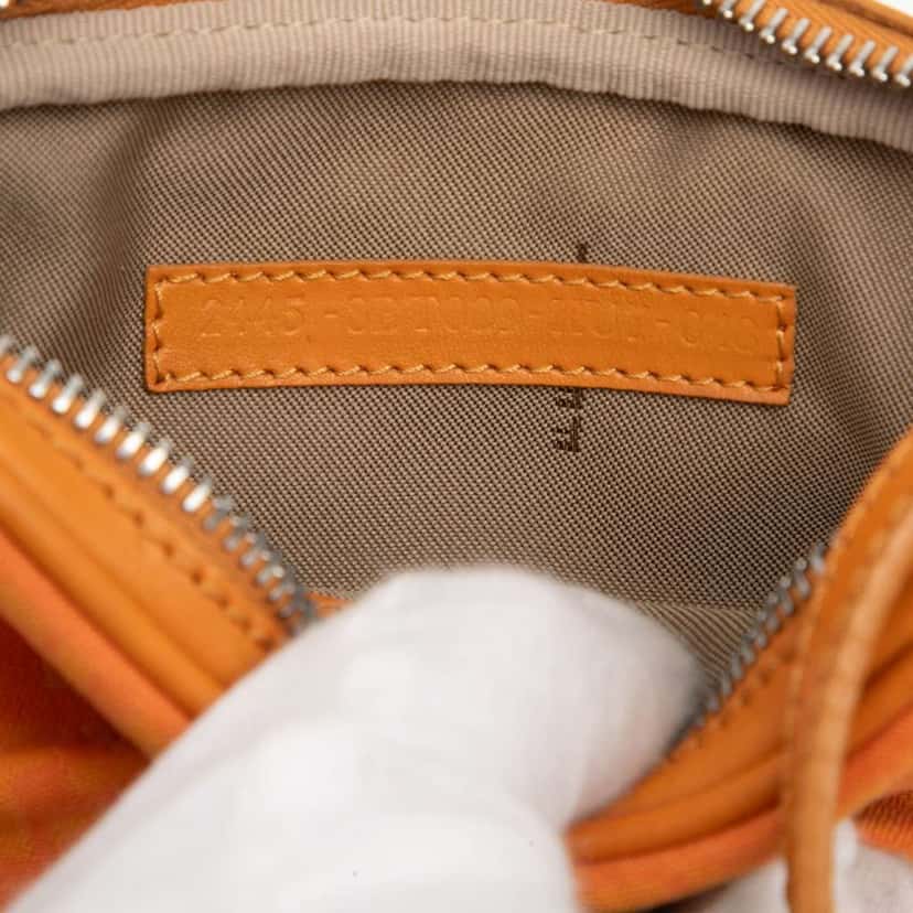 Fendi Mini Zucchino Canvas Zip Crossbody Orange Canvas Very good condition - Box View