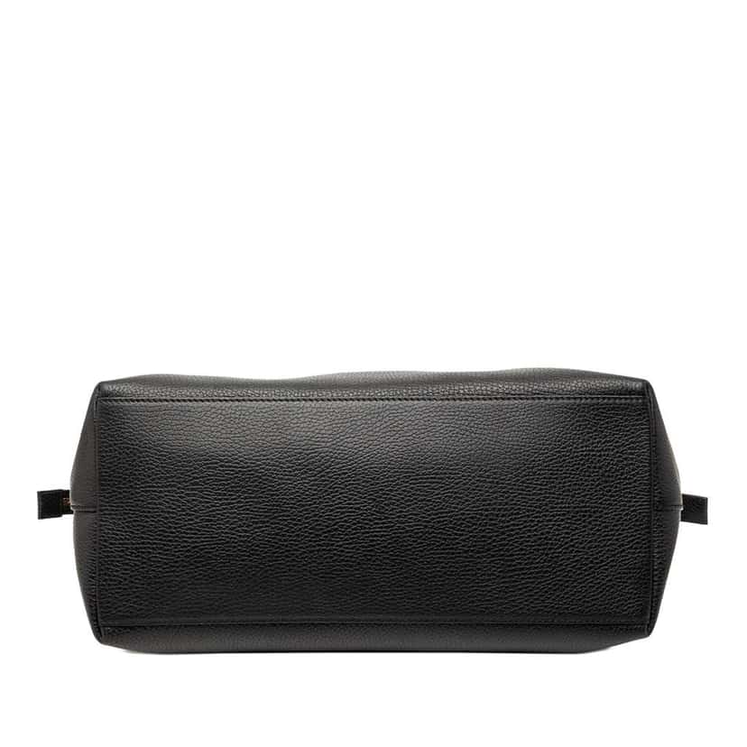 Gucci Large Dollar Calfskin GG Charm Dome Satchel Black Leather Very good condition - Inside View
