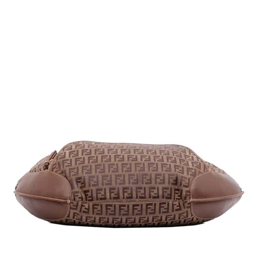 Fendi Zucchino Canvas Chef Pocket Hobo Brown Canvas Good condition - Inside View