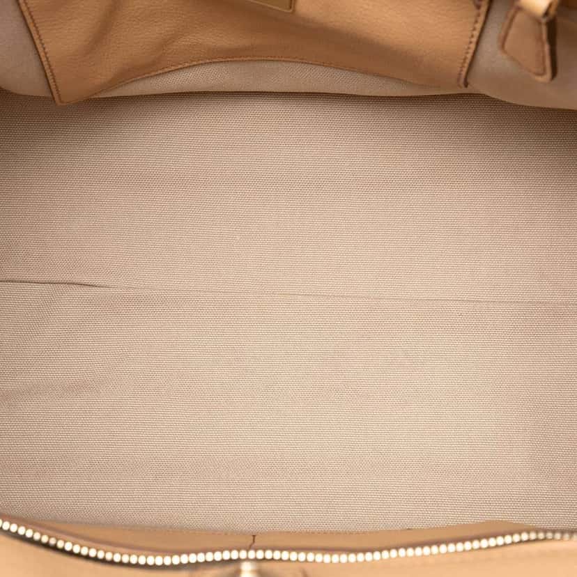 Prada Vitello Daino Cuir Frame Convertible Tote Brown Leather Very good condition - Model View