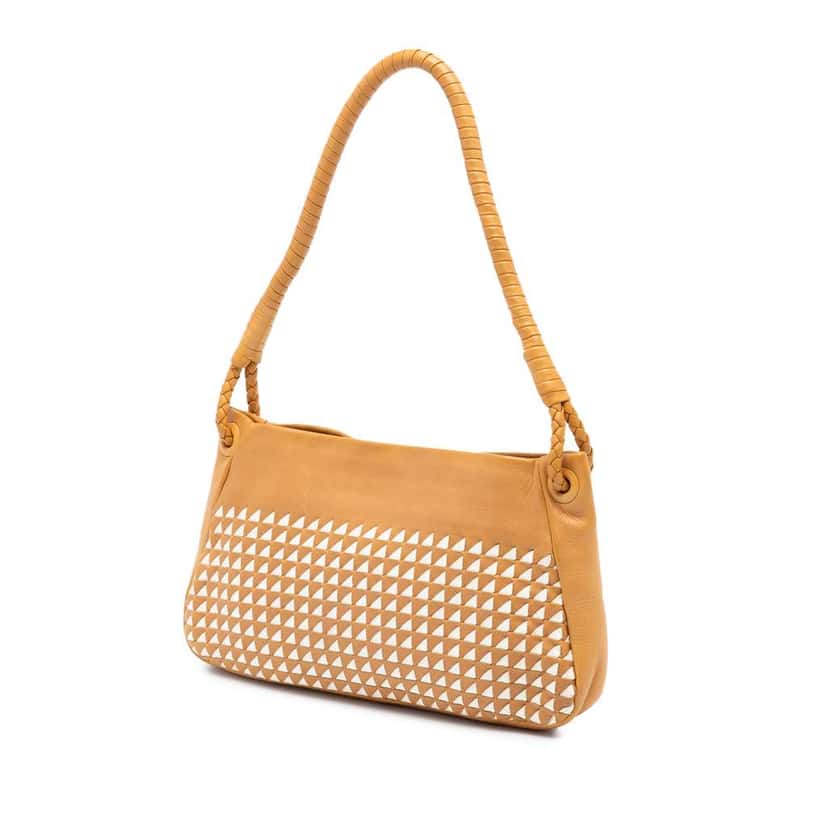 Bottega Veneta Nappa Intrecciato Shoulder Bag Brown Leather Very good condition - Back View