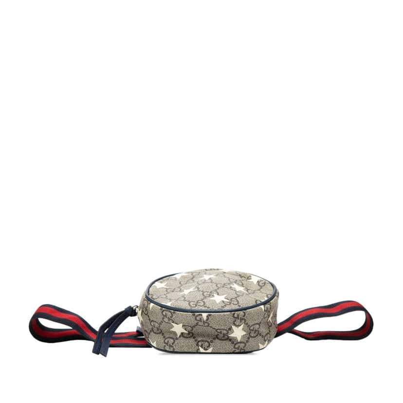 Gucci Kids GG Supreme Stars Web Belt Bag Brown Canvas Very good condition - Inside View