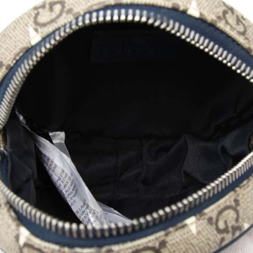 Gucci Kids GG Supreme Stars Web Belt Bag Brown Canvas Very good condition - Model View