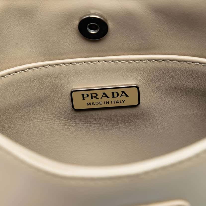 Prada Spazzolato Cleo Shoulder Bag Brown Leather Very good condition - Box View