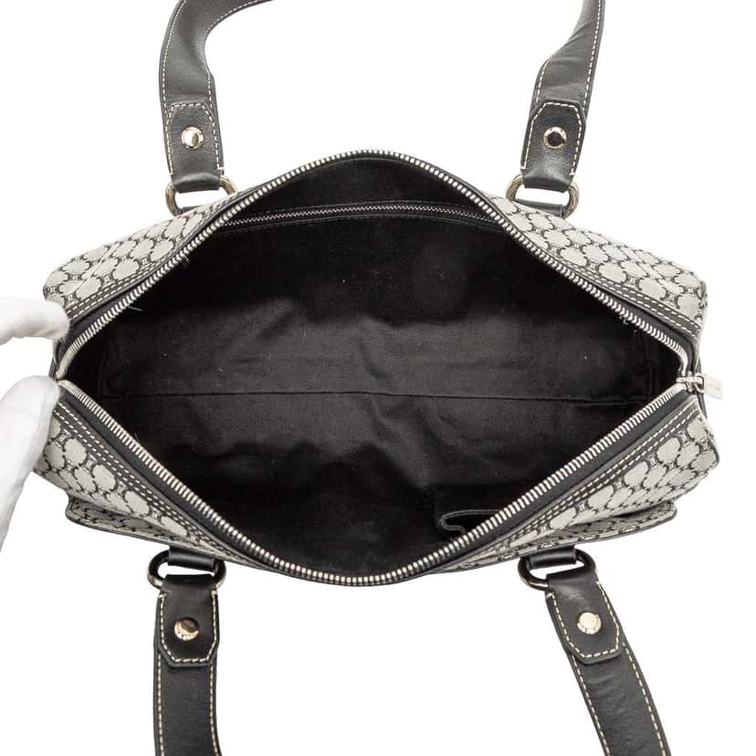 Celine Macadam Canvas Shoulder Bag Grey Canvas Very good condition - Model View