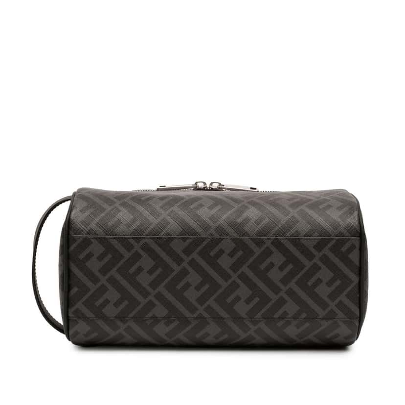 Fendi Zucca Coated Canvas FF Travel Essential Case Grey Canvas Very good condition - Inside View