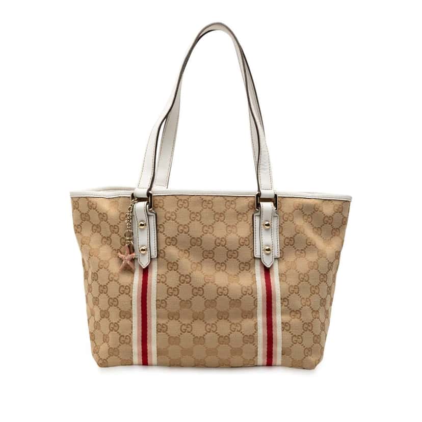 Gucci GG Canvas Jolicoeur Tote Brown Canvas Good condition - Front View