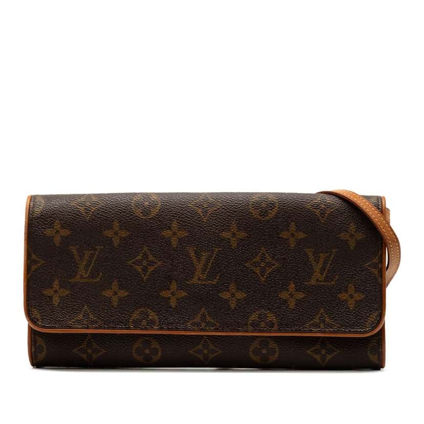 Louis Vuitton Monogram Pochette Twin GM Brown Good condition - Front View