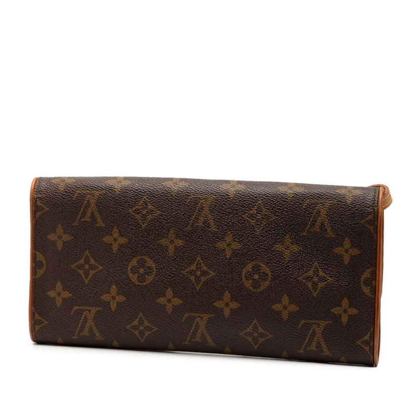 Louis Vuitton Monogram Pochette Twin GM Brown Good condition - Back View
