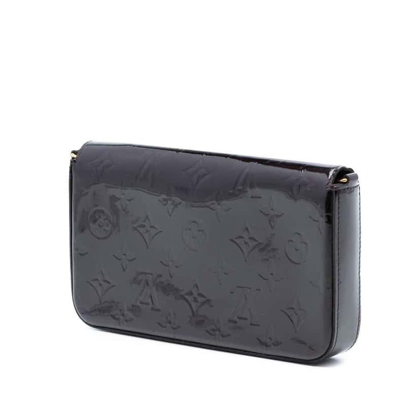 Louis Vuitton Monogram Vernis Pochette Felicie Purple Leather Very good condition - Back View