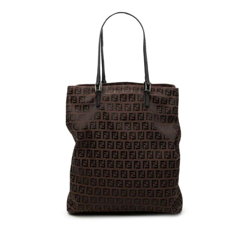Fendi Zucchino Canvas Tote Brown Canvas Very good condition - Front View