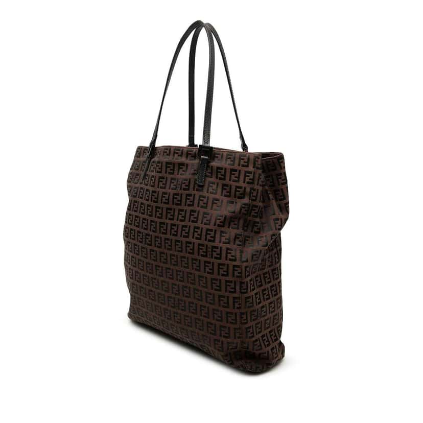 Fendi Zucchino Canvas Tote Brown Canvas Very good condition - Back View