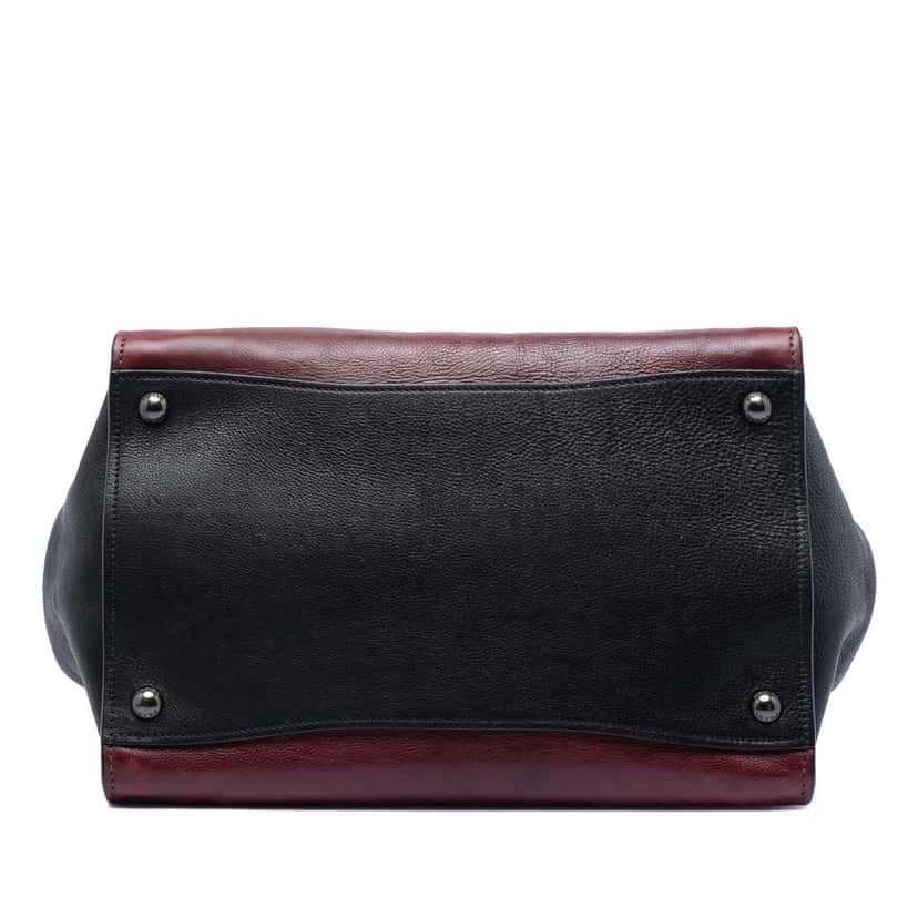 Prada Bicolor Glace Calf Twin Pocket Double Handle Satchel Red Leather Very good condition - Inside View